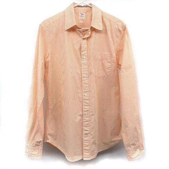 GAP Other - Gap Orange White Stripe Lived In Button Down Shirt